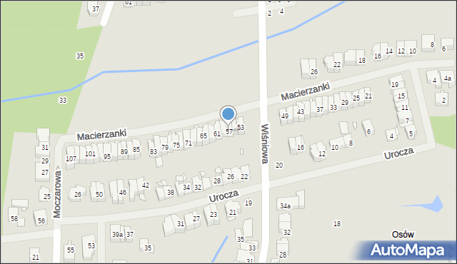 Szczecin, Macierzanki, 57, mapa Szczecina