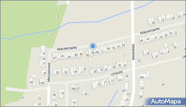 Szczecin, Macierzanki, 79, mapa Szczecina