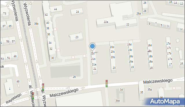 Szczecin, Malczewskiego Jacka, 21c, mapa Szczecina