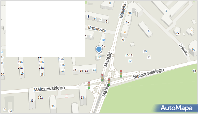 Szczecin, Matejki Jana, 12, mapa Szczecina