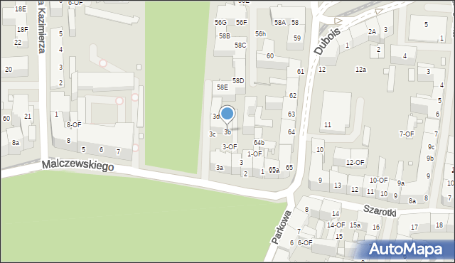 Szczecin, Malczewskiego Jacka, 3b, mapa Szczecina