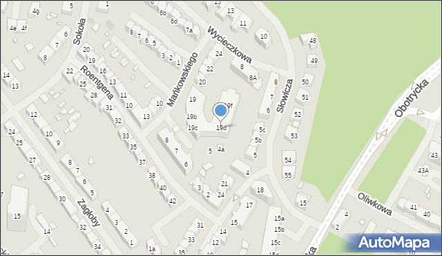 Szczecin, Mańkowskiego Alfonsa, ks., 19d, mapa Szczecina