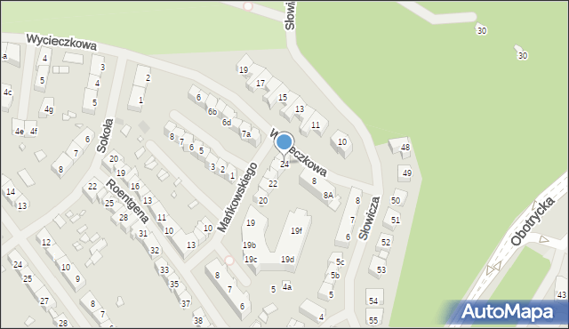 Szczecin, Mańkowskiego Alfonsa, ks., 24, mapa Szczecina