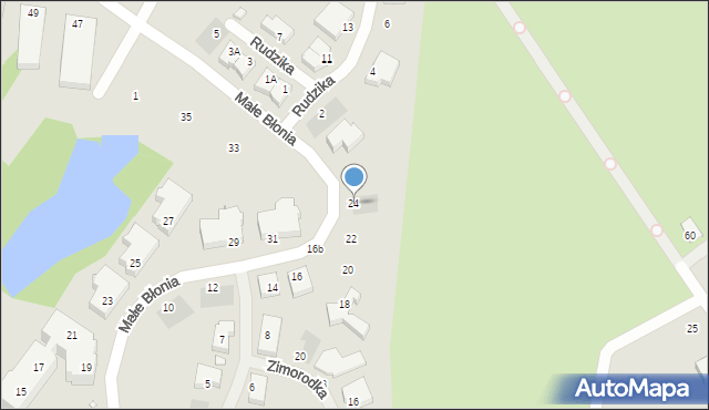 Szczecin, Małe Błonia, 24, mapa Szczecina