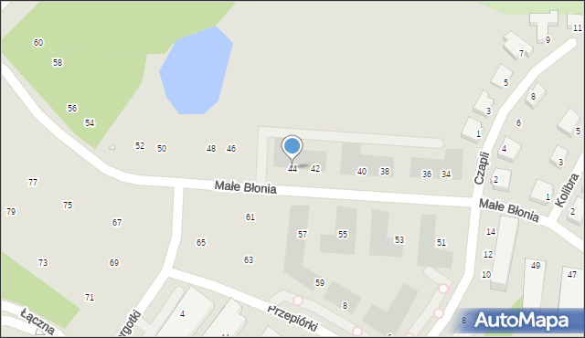 Szczecin, Małe Błonia, 44, mapa Szczecina