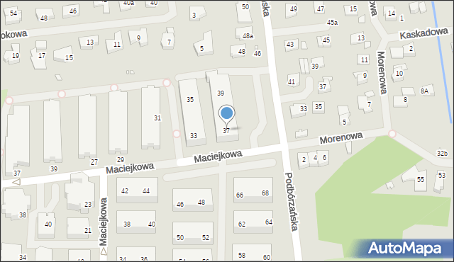 Szczecin, Maciejkowa, 37, mapa Szczecina