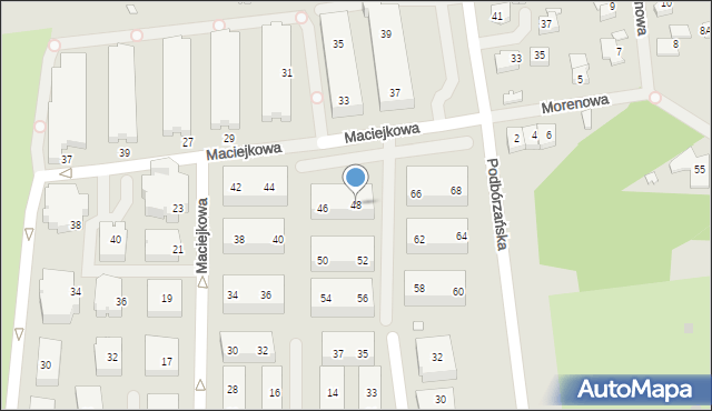 Szczecin, Maciejkowa, 48, mapa Szczecina