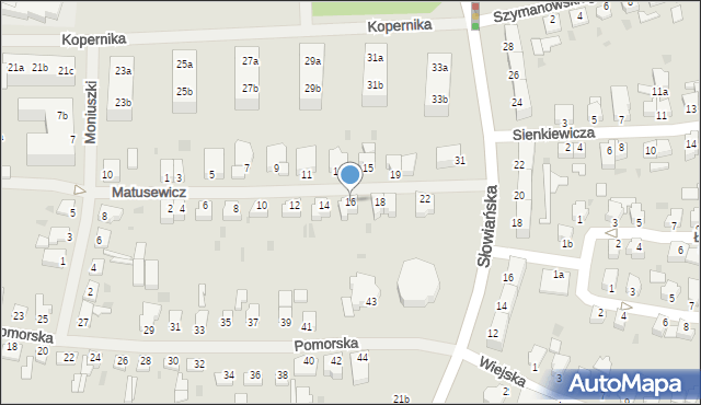 Szczecinek, Matusewicz Genowefy, dr., 16, mapa Szczecinek