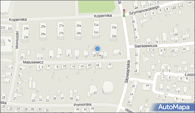 Szczecinek, Matusewicz Genowefy, dr., 17, mapa Szczecinek