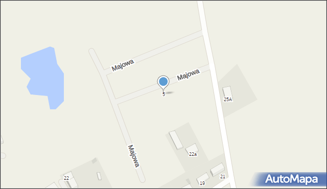 Szczęsne, Majowa, 5, mapa Szczęsne