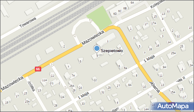 Szepietowo, Mazowiecka, 3, mapa Szepietowo
