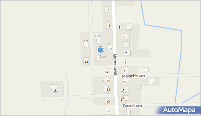 Szewce, Marmurowa, 12, mapa Szewce