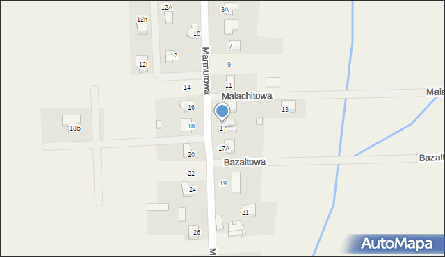 Szewce, Marmurowa, 17, mapa Szewce