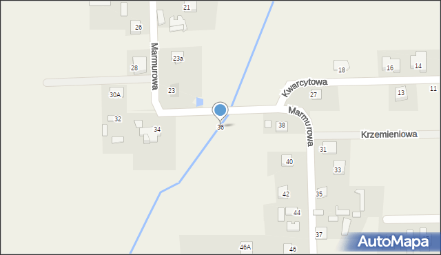 Szewce, Marmurowa, 36, mapa Szewce
