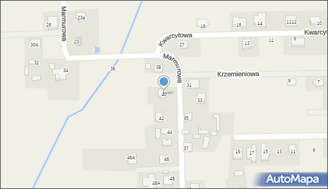 Szewce, Marmurowa, 40, mapa Szewce