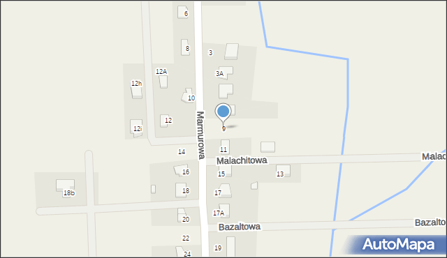 Szewce, Marmurowa, 9, mapa Szewce