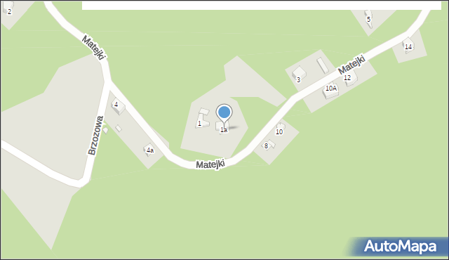 Szklarska Poręba, Matejki Jana, 1a, mapa Szklarska Poręba