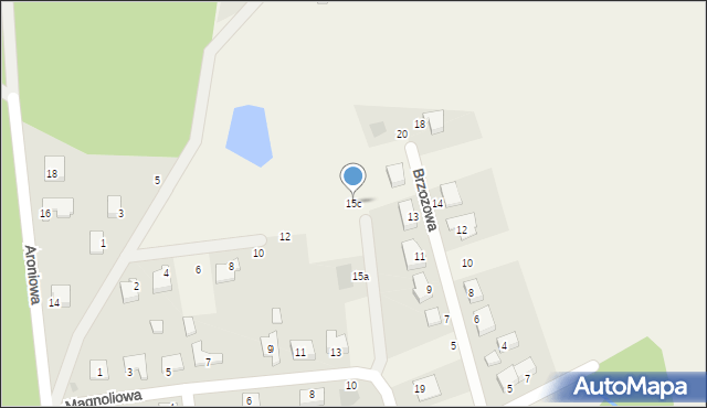 Szklary Górne, Magnoliowa, 15c, mapa Szklary Górne