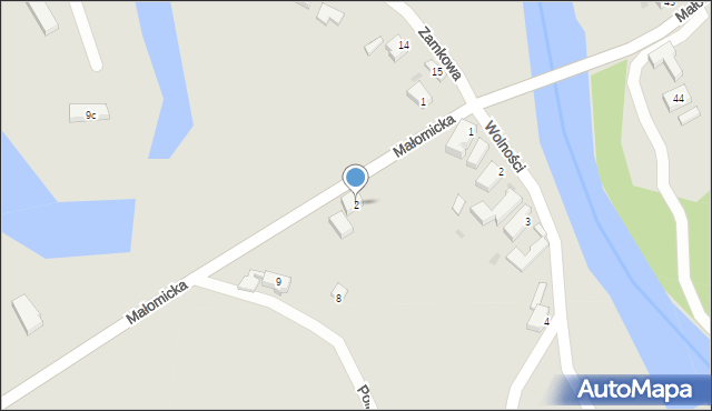 Szprotawa, Małomicka, 2, mapa Szprotawa