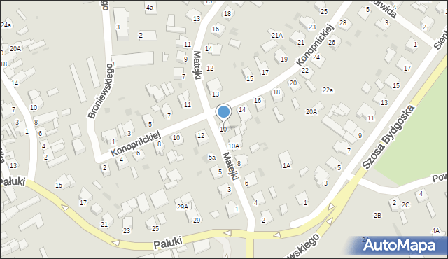 Szubin, Matejki Jana, 10, mapa Szubin