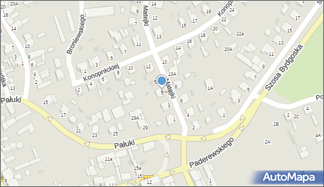 Szubin, Matejki Jana, 5, mapa Szubin