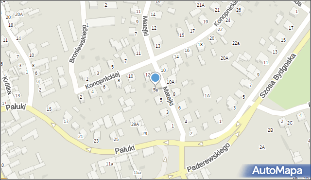 Szubin, Matejki Jana, 5a, mapa Szubin