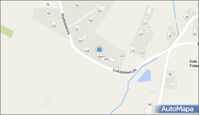 Targowiska, Markiewicza Bronisława, bł. ks., 107, mapa Targowiska