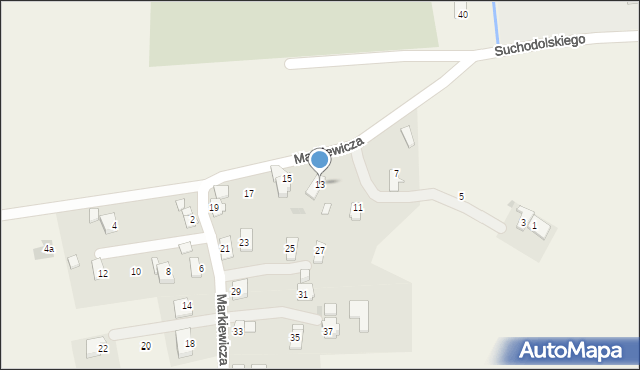 Targowiska, Markiewicza Bronisława, bł. ks., 13, mapa Targowiska