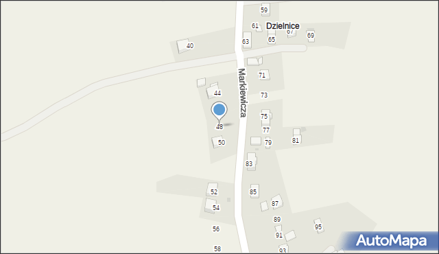 Targowiska, Markiewicza Bronisława, bł. ks., 48, mapa Targowiska