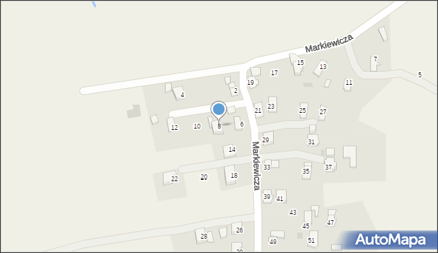 Targowiska, Markiewicza Bronisława, bł. ks., 8, mapa Targowiska