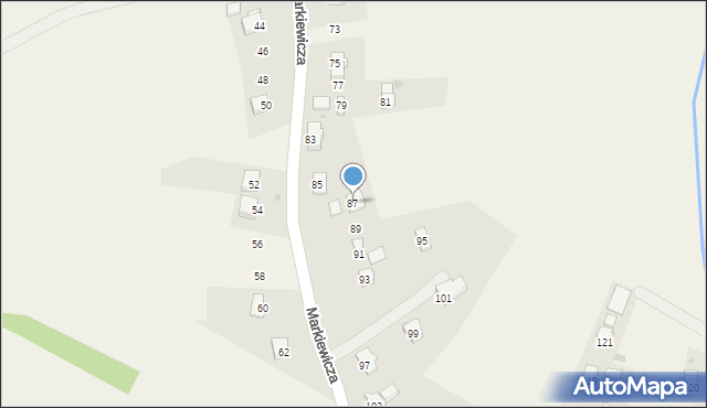Targowiska, Markiewicza Bronisława, bł. ks., 87, mapa Targowiska