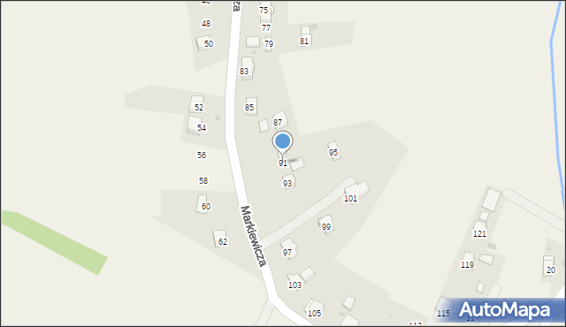 Targowiska, Markiewicza Bronisława, bł. ks., 91, mapa Targowiska