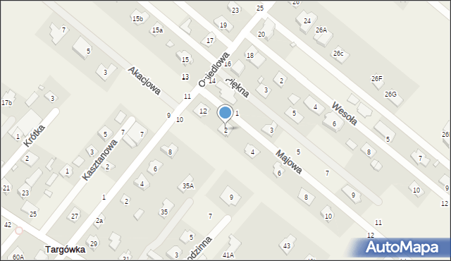 Targówka, Majowa, 2, mapa Targówka