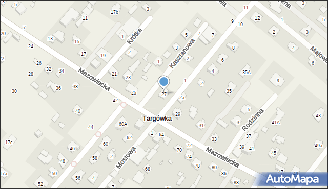 Targówka, Mazowiecka, 27, mapa Targówka