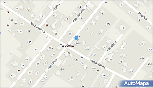 Targówka, Mazowiecka, 29, mapa Targówka