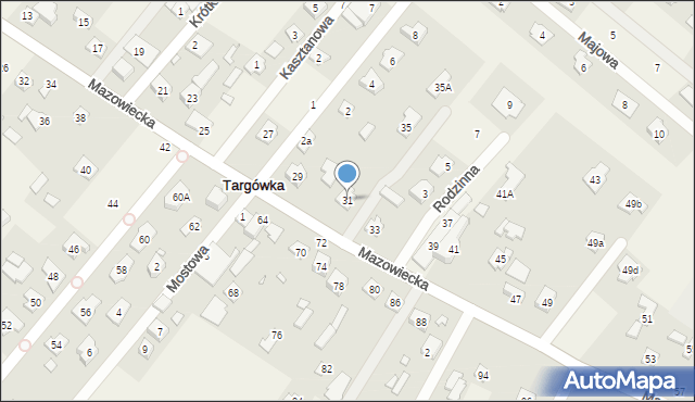 Targówka, Mazowiecka, 31, mapa Targówka