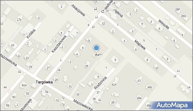 Targówka, Mazowiecka, 35A, mapa Targówka