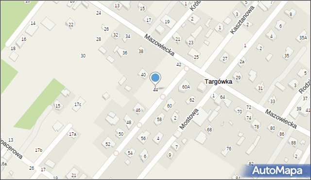 Targówka, Mazowiecka, 44, mapa Targówka