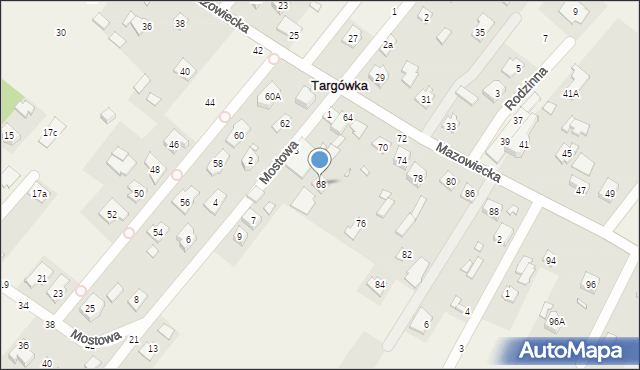 Targówka, Mazowiecka, 68, mapa Targówka