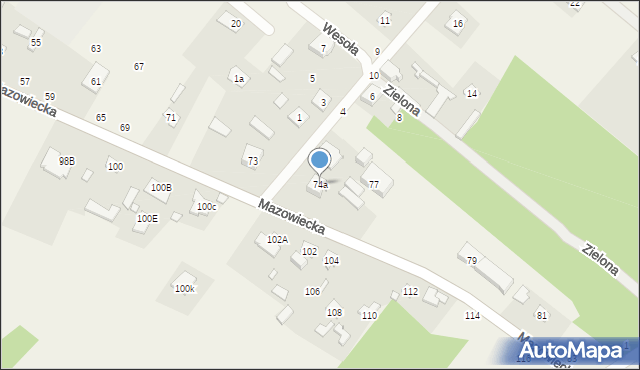 Targówka, Mazowiecka, 74a, mapa Targówka