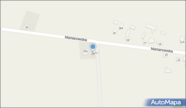 Tarnawa, Marianowska, 25c, mapa Tarnawa