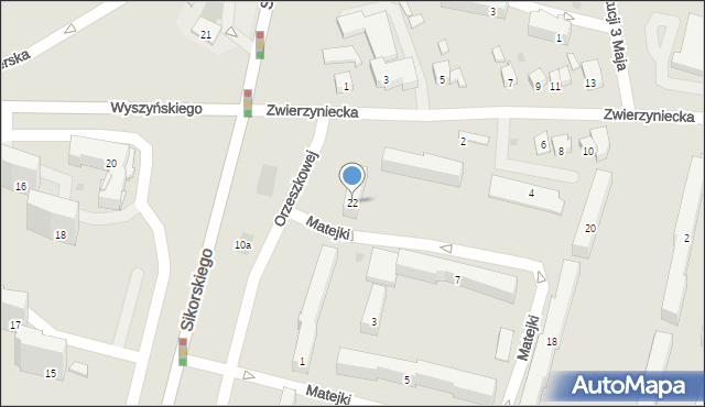 Tarnobrzeg, Matejki Jana, 22, mapa Tarnobrzegu