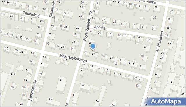 Tarnów, Makuszyńskiego Kornela, 19, mapa Tarnów