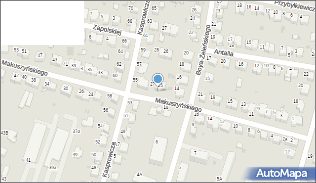 Tarnów, Makuszyńskiego Kornela, 25-27, mapa Tarnów