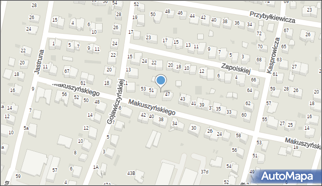 Tarnów, Makuszyńskiego Kornela, 49, mapa Tarnów