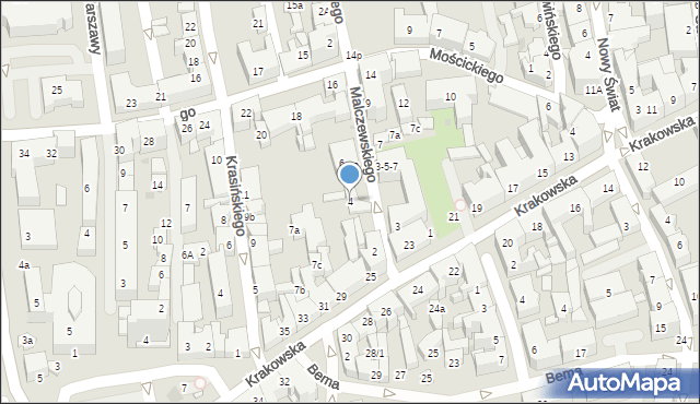 Tarnów, Malczewskiego Jacka, 4, mapa Tarnów