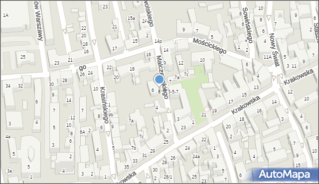 Tarnów, Malczewskiego Jacka, 8, mapa Tarnów