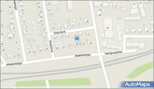 Tarnów, Małeckiego Józefa, 24, mapa Tarnów