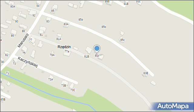 Tarnów, Marusarz Heleny, 81c, mapa Tarnów