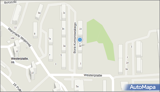 Tarnów, Marynarki Wojennej, 1a, mapa Tarnów